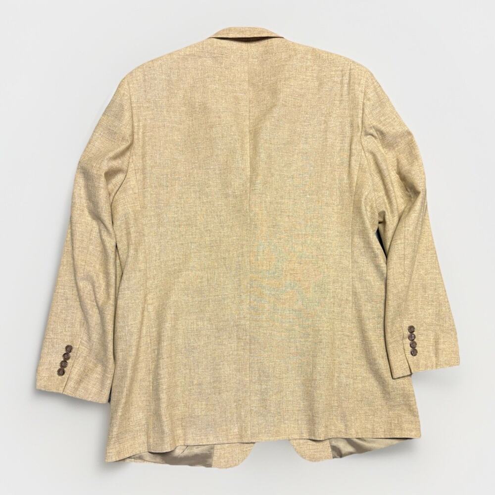 Jos A Bank 46L Men’s Wool Sport Coat Blazer Gold Khaki Poland Classic No Vent - Picture 2 of 13